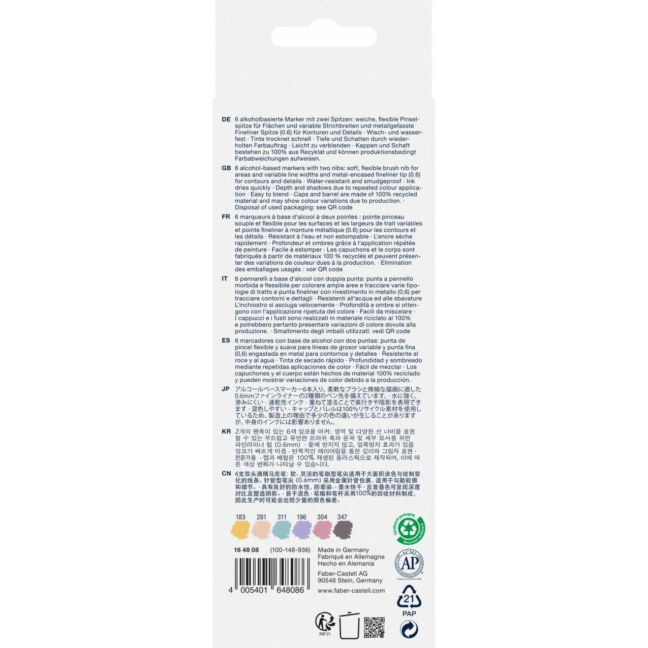 Thumbnail - Faber-Castell, Malstifte, Goldfaber Sketch Marker (Mehrfarbig, 6 x)