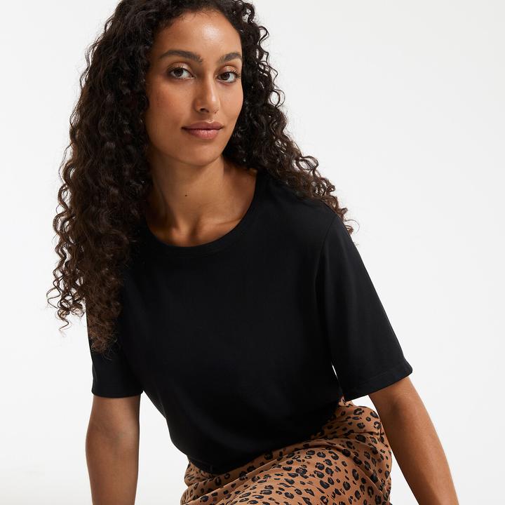 Actual product image La Redoute Collections T-Shirt mit rundem Ausschnitt (L)