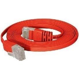 Thumbnail - Tecline Patchkabel Cat.6 U/UTP, ungeschirmt, flach, rot, 5.0m superflaches Patchkabel z.B. für die Verlegung (U/UTP, CAT...