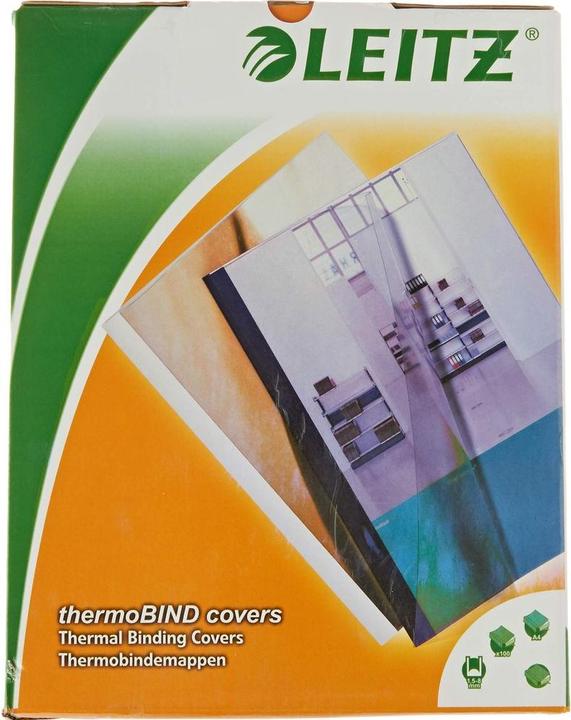 Produktbild Leitz Thermobindemappen Standard A4 100 Stk. - 3 mm, weiss (A4, 100x)