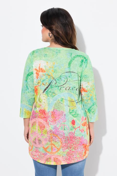 Produktbild Angel of Style T-Shirt, Peace-Schriftzug, 3/4-Ärmel (50)