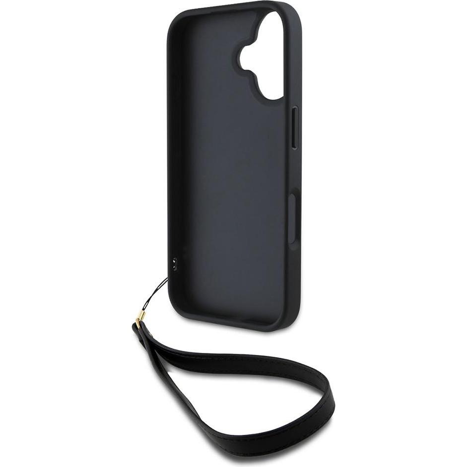 Thumbnail - DKNY DKHCP16SPBSWSK iPhone 16 6.1" czarny/black hardcase Wrist Strap Stock Logo (Apple iPhone 16), Smartphone Hülle, Sch...