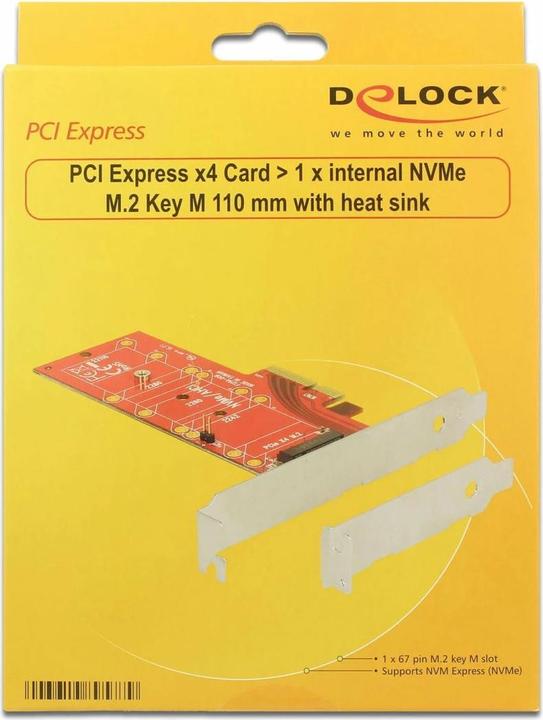 Actual product image Delock PCI-Express-x4 controller, NVMe sup.