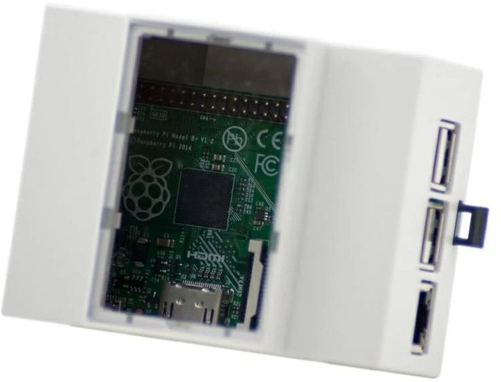 Produktbild Raspberry Pi Hutschienen Gehäuse für 3, 2B, B+ RB-Case+07