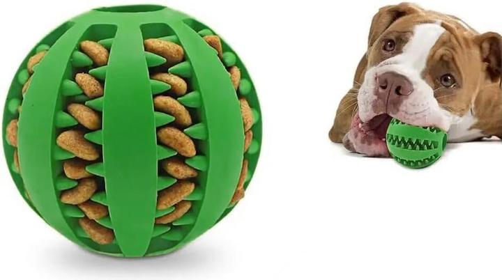 Actual product image Out of the blue Interactive dog toy rubber ball with food dispenser (Intelligence toy dog)