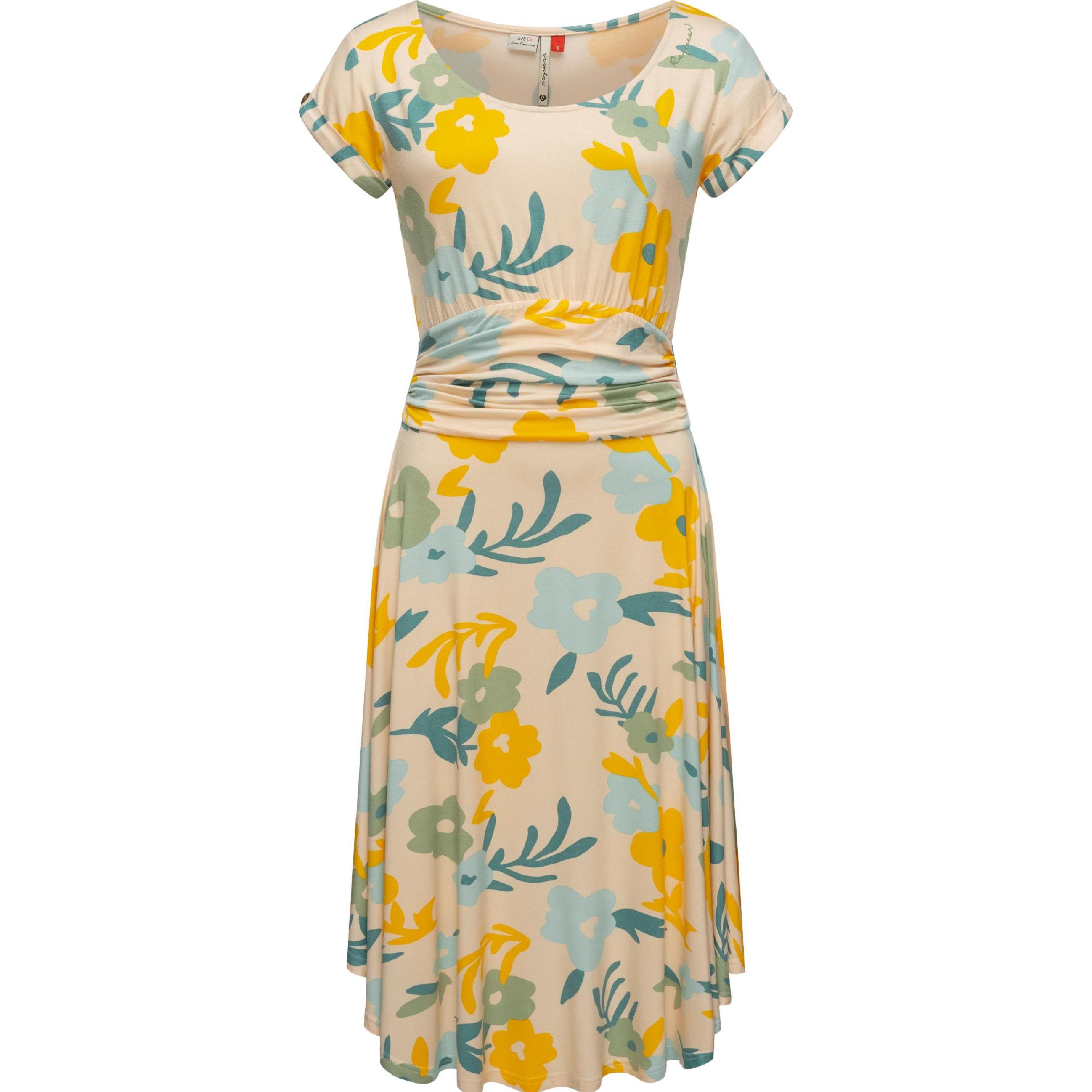 Ragwear, Damen, Kleider, Yvone Flowers, Beige, (XXL)