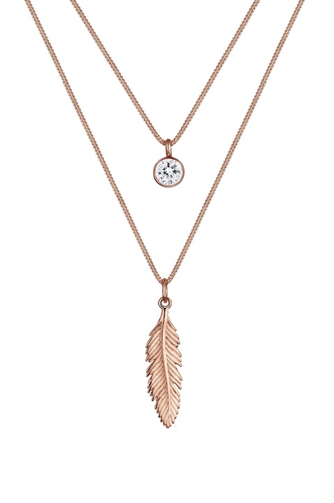 Immagine prodotto Elli Boho, Piuma, Strato, Collana Solitario (Argento 925, Cristallo di vetro, 45 cm)