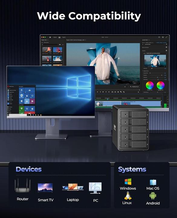 Actual product image Orico Hard drive docking station, external USB 3.0 to SATA dual bay hard drive docking station for (3.5")