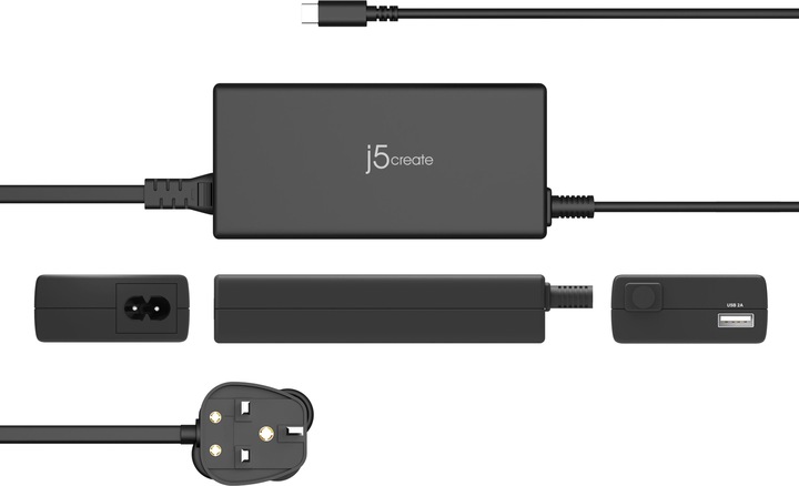 Immagine prodotto j5Create JUP2290C Super Chargeur USB-C® 100W - EU, Noir, comprend un câble de 1,2 m, Universel, Inté (100 W)