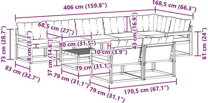 Produktbild vidaXL Outdoor-Sofa