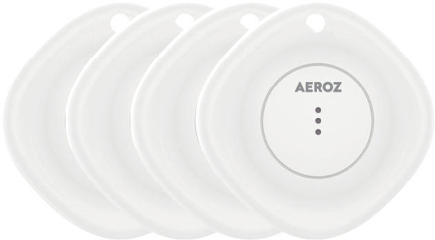 Produktbild Aeroz TAG-1000 Weiss (4er-Pack) Schlüssel Finder zur Verwendung mit dem iPhone - Funktioniert mit de