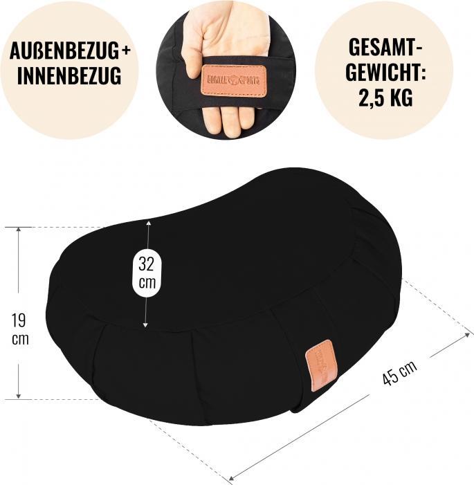 Image du produit Gorilla Sports Oreiller en forme de croissant pour le yoga (19 cm)