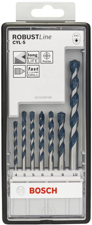 Produktbild Bosch Professional Zubehör 7-tlg. CYL-5 Betonbohrer-Set, Robust Line, 4–10 mm (4 - 10 mm)