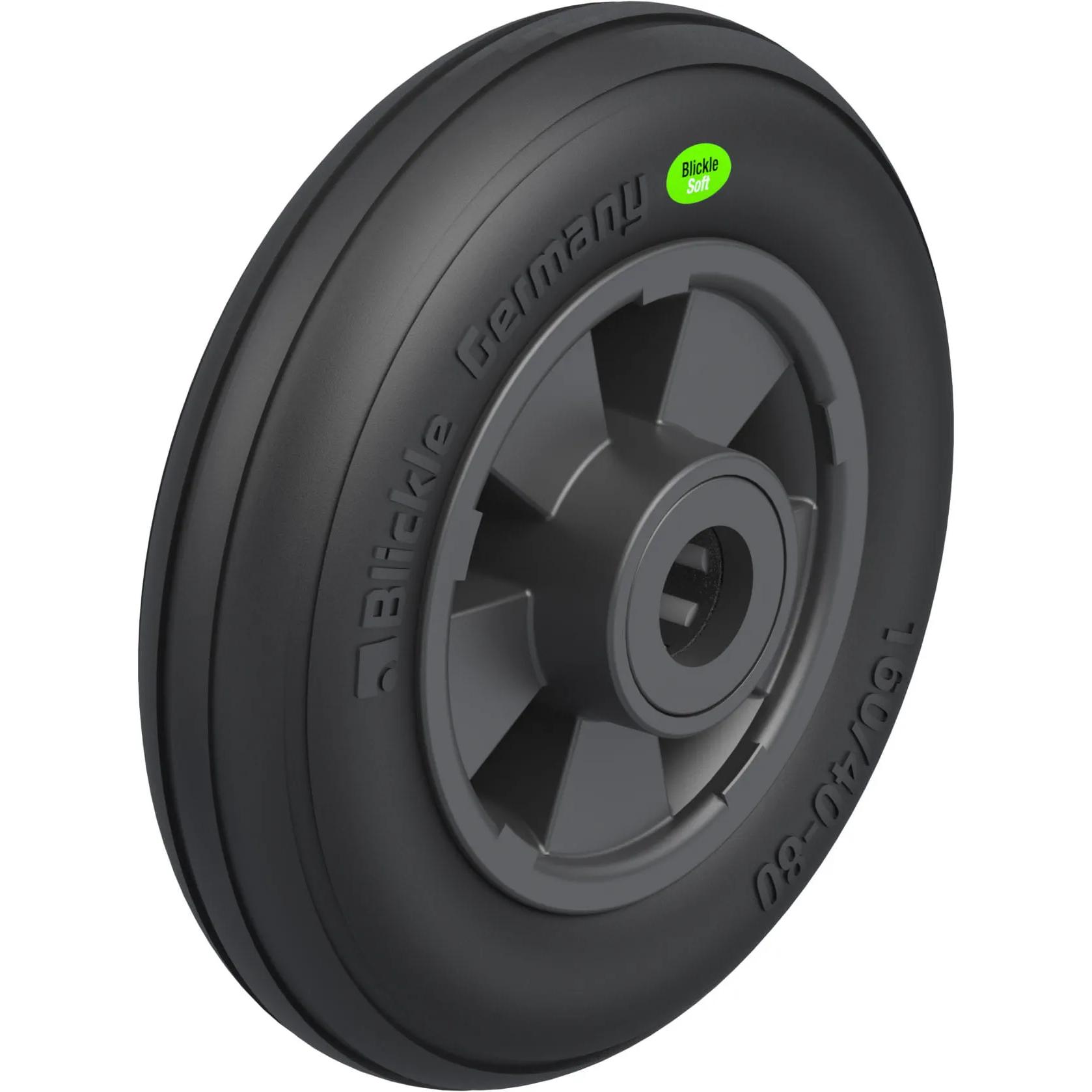 Blickle, Ruote + Rotelle, 531012 VWPP 160/20R Schwerlast-Rad Rad-Durchmesser 160 mm Tragfähigkeit max. 70