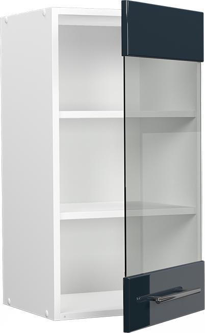 Blau, Dunkelblau hochglanz, Weiss