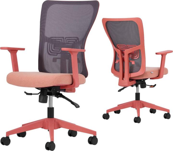 Kalune Design Lumbar 108 Salmon Office Chair Set 2 Pieces