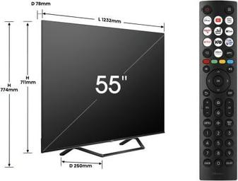 Image du produit Hisense TV TV 55" 4K QLED Smart TV (55", LED, QLED, 4K)