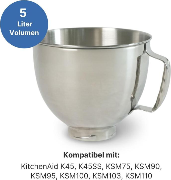 Actual product image Hermex Stainless Steel Mixing Bowl Bowl for KitchenAid Dough Bowl