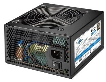 Actual product image Eurocase zdroj 550W Eco+, 120mm, 80+ Bronze, ATX (550 W)