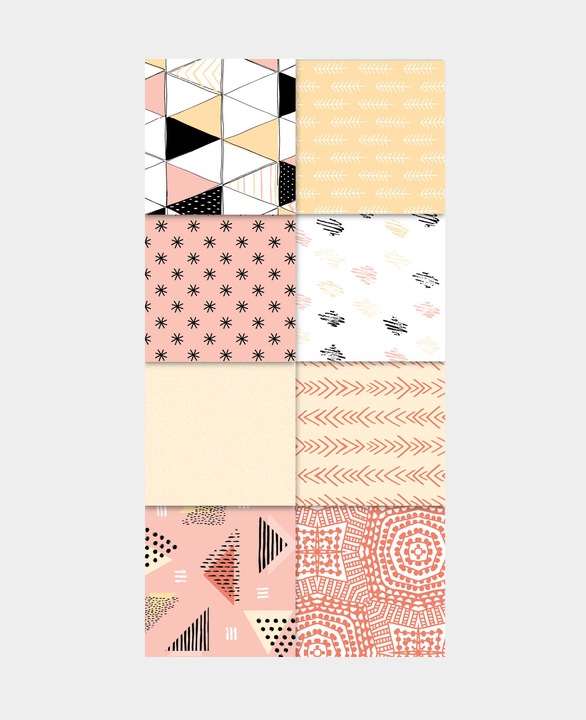 Produktbild I Am Creative Papierblock Rosa, Design Papier mit veschiedenen Designs mit Goldfolien- und Glitteraufdruck (220 g/m², 1 x)