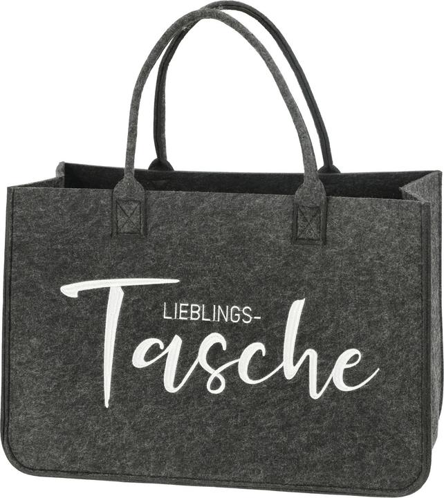 Produktbild G. Wurm Tasche Lieblingstasche Stickerei aus Filz Grau (B/ (0 l)