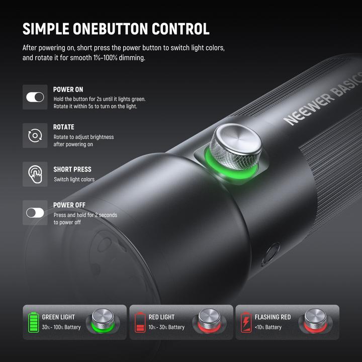 Actual product image Neewer Basics FL10 10W LED Photography Flashlight (Studio light)