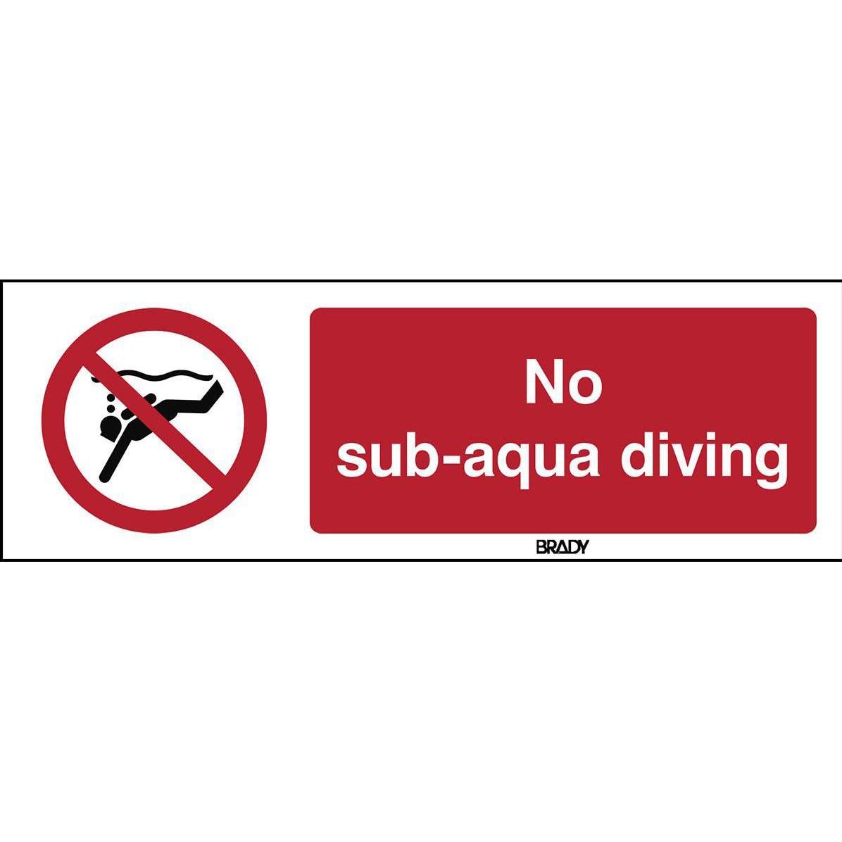 Thumbnail - Brady, Sicherheitskennzeichnung, ISO Safety Sign - No sub-aqua
