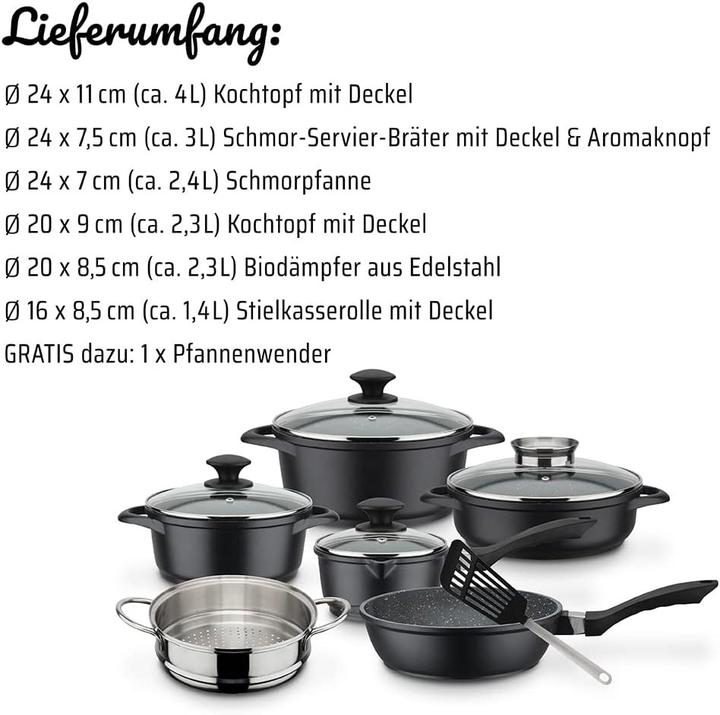 Produktbild GSW Gourmet Granit Kochgeschirr Set (Aluminium)