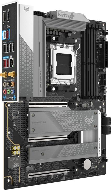 Productafbeelding Sapphire NITRO+ B850A WIFI7 1xHDMI 1.4 1xDP 1.2 (AM5, AMD B850, mATX)