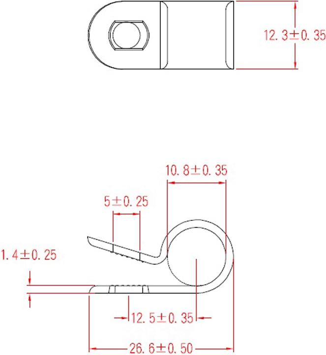 Actual product image KSS Cable clamp polyamide 6.6, natural, bundle Ø 9.5, fixing hole 5, 1 piece