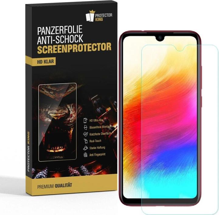 Actual product image Protectorking 4x Panzerfolie Anti-Shock HD Klar (4 Piece, Xiaomi Redmi Note 7)