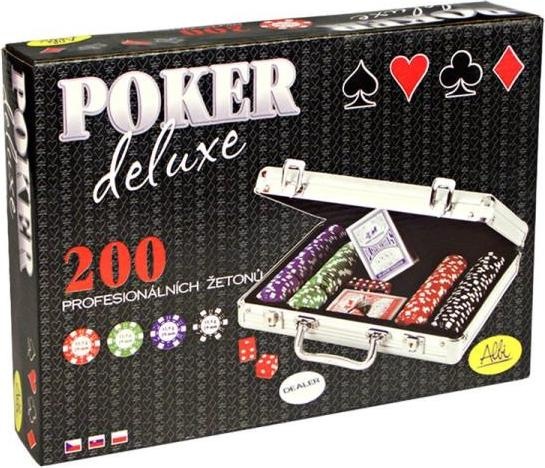 Actual product image albi Deluxe poker in a case of 200 P50 chips