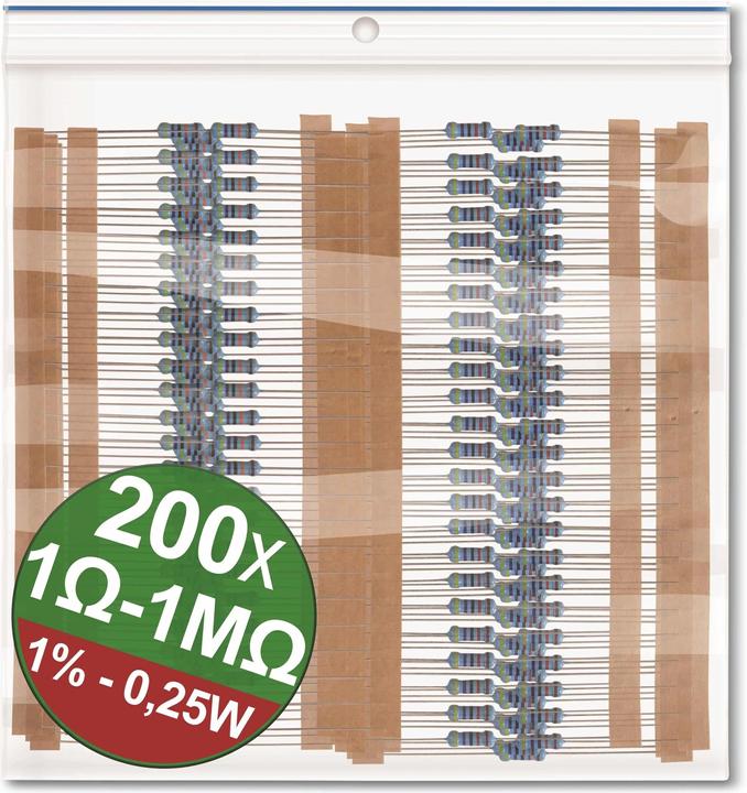 Produktbild Quadrios 22P035 Metallschicht-Widerstand Sortiment axial bedrahtet 0.25 W 1 % 1 Set