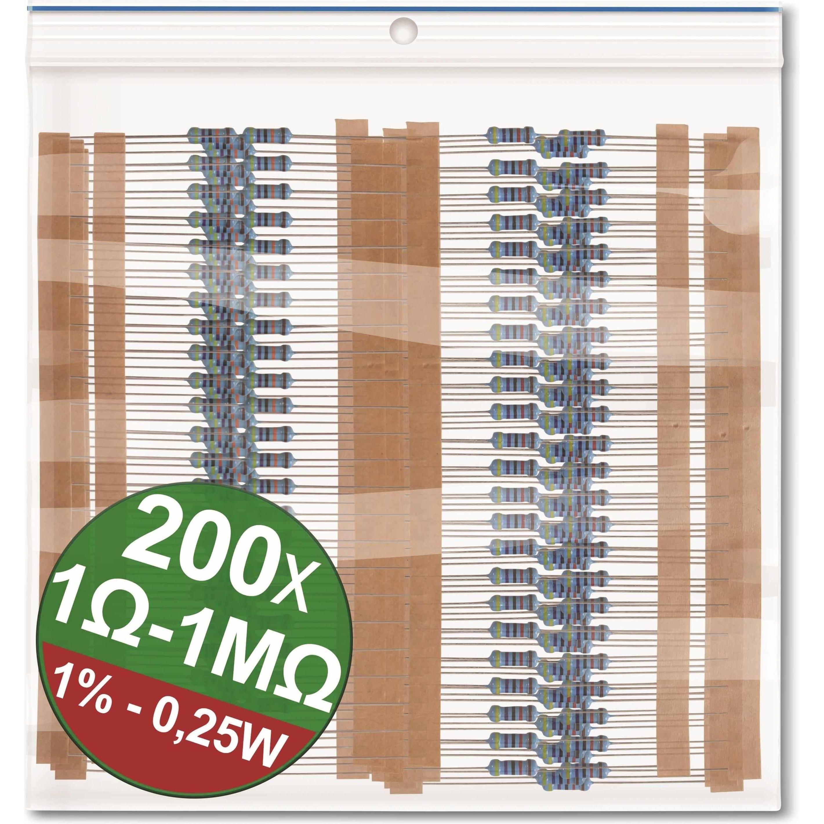 Thumbnail - Quadrios 22P035 Metallschicht-Widerstand Sortiment axial bedrahtet 0.25 W 1 % 1 Set, Widerstand
