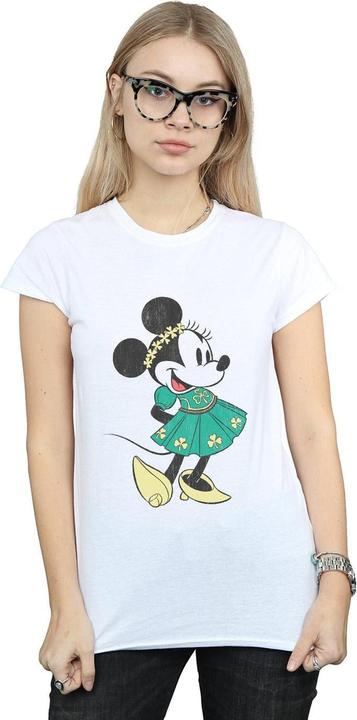 Actual product image Disney Womens/Ladies Minnie Mouse St Patrick's Day Costume Cotton T-Shirt (XXL)