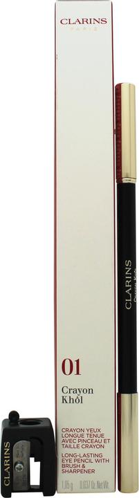 Immagine prodotto Clarins Pennello lungo e temperino Crayon Khol (01 Nero Carbonio)