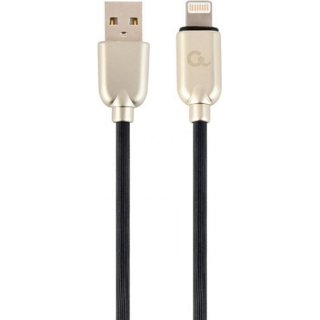 Gembird CC-USB2R-AMLM-2M Lightning-Kabel Schwarz (2 m, USB 2.0), USB Kabel