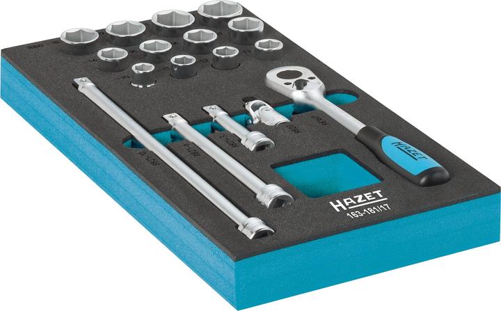 Productafbeelding HAZET Dopsleutelset metrisch 3/ (19 mm, 12 mm, 14 mm, 22 mm, 16 mm, 10 mm, 21 mm, 18 mm, 17 mm, 11 mm, 15 mm, 13 mm, 20 mm)