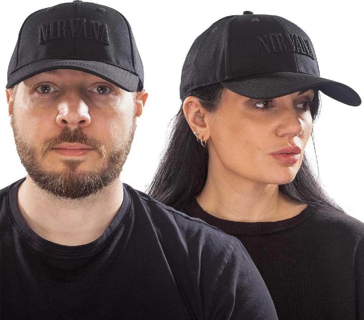 Actual product image Nirvana Unisex Adult Text Logo Baseball Cap (One size)