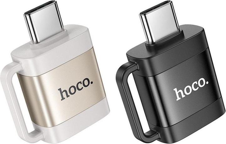 Actual product image Hoco Cable adapter OTG Type C (male) to USB A (female) 3A UA31C black (USB-A, USB-C)