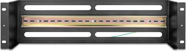 Produktbild Delock 48.26cm 19zoll Schutzschalterleiste mit Abdeckung und Hutschiene 3 HE Metall schwarz