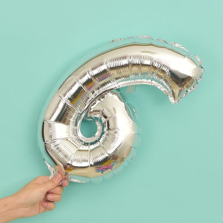 Immagine prodotto Ueli Express Palloncino in foil numero 6 40cm argento