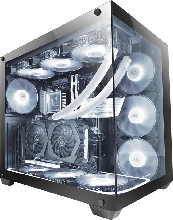 Actual product image Mars Gaming Boitier Grand Tour E-ATX MCV4 RGB avec panneaux vitrés (Noir) (ATX, mATX, Mini-ITX, E-ATX)