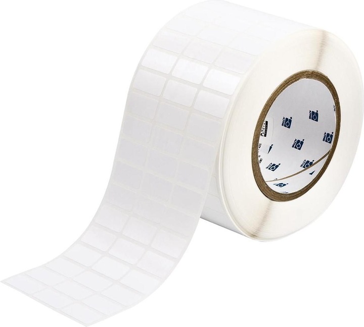 Produktbild Brady THT-5-7546-10, fälschungssicherer Polyester, Weiss, glänzend, 25.40 x 12.70 mm, permanent, 3-