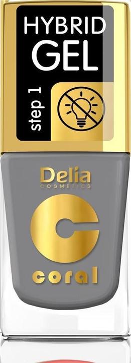 Actual product image Delia Cosmetics Delia Coral Hybrid Gel Nail enamel No. 59 Steel 11ml