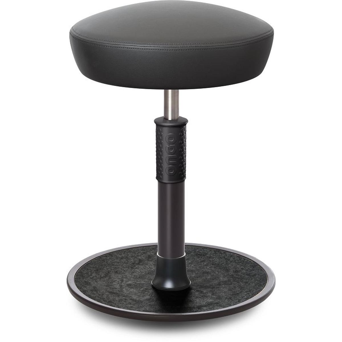 Ongo, Bürostuhl, Sitz- Stehhocker Free Regular Hutsitz skai Kunstleder Grau schwarz /schwarz