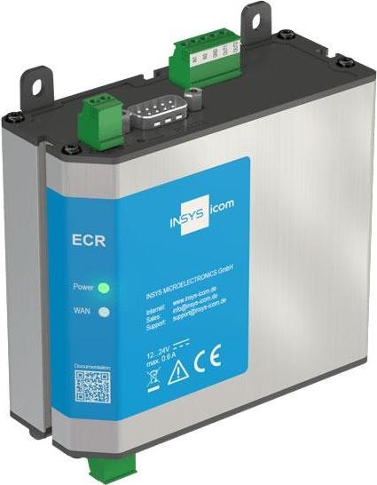 Produktbild Insys icom ECR-EW300, WLAN/LAN-to-LAN-Router, VPN 2xEthernet 10/100BT 1xRS232 1xRS485 2xdig.Ein 2xdig.Aus