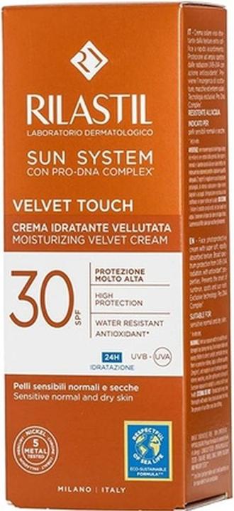 Produktbild Rilastil Sun System Velvet Cream SPF30 Face Sunscreen Protection 50ml (Sonnencreme Gesicht, SPF 30, 50 ml)