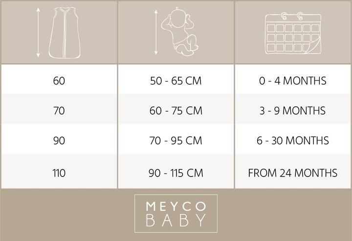 Actual product image Meyco sleeping bag - pre-washed muslin (70 cm)