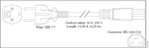 Actual product image Cisco Power Cord For Ac (4.25 m)